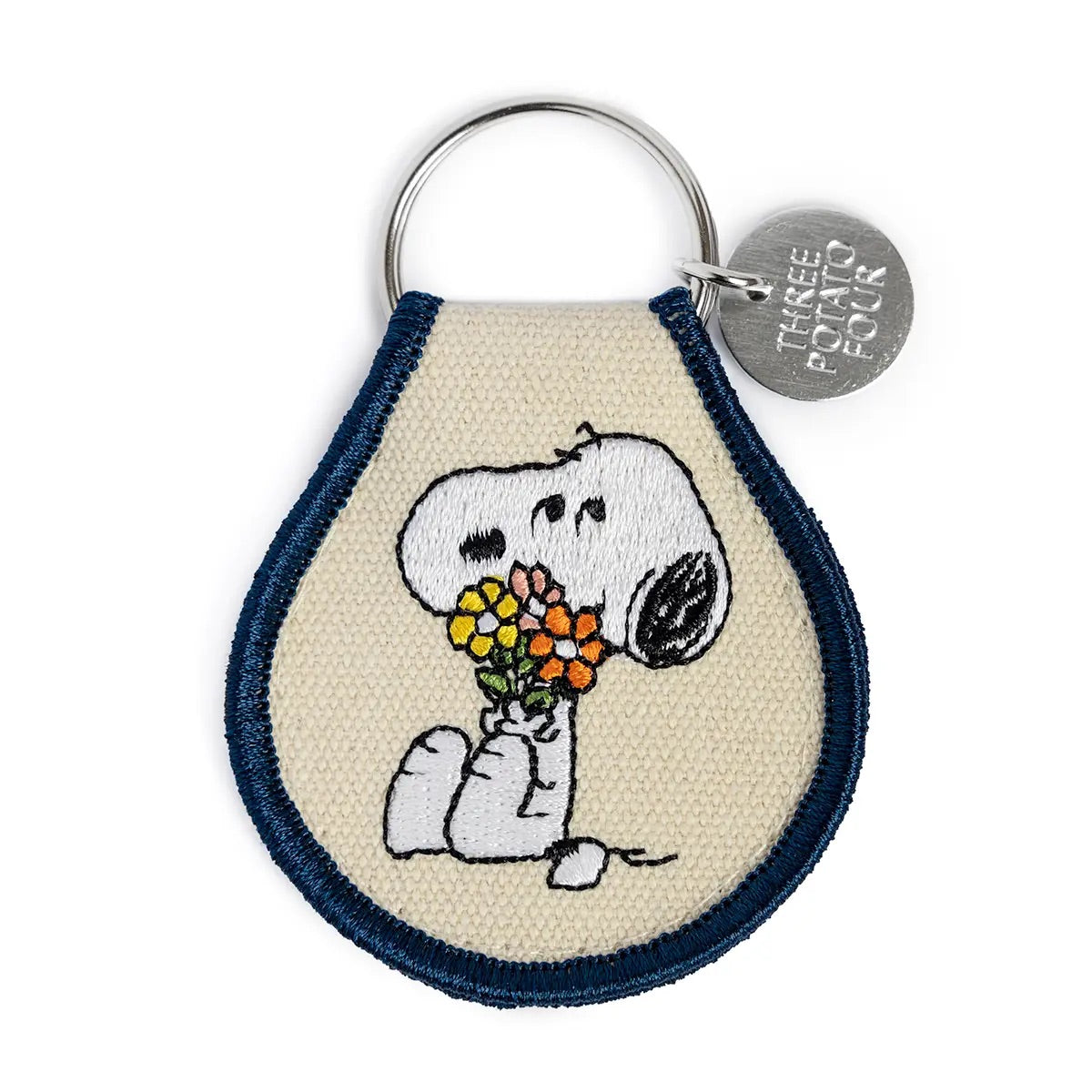 Snoopy bouquet patch keychain image 0