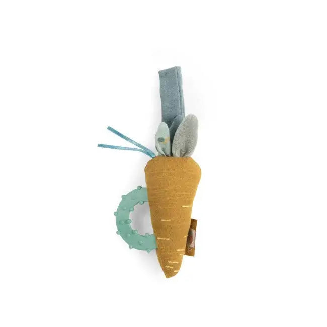 Moulin Roty Trois Petits Lapins Teething Rattle – Carrot image 0
