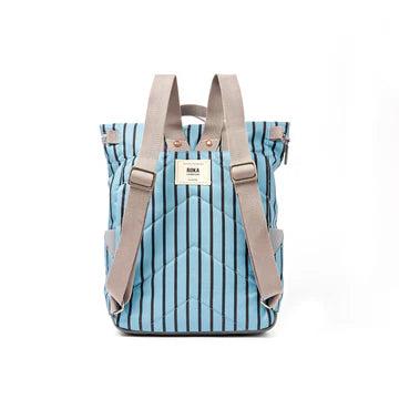 Canfield roll top backpack in blue stripe -medium