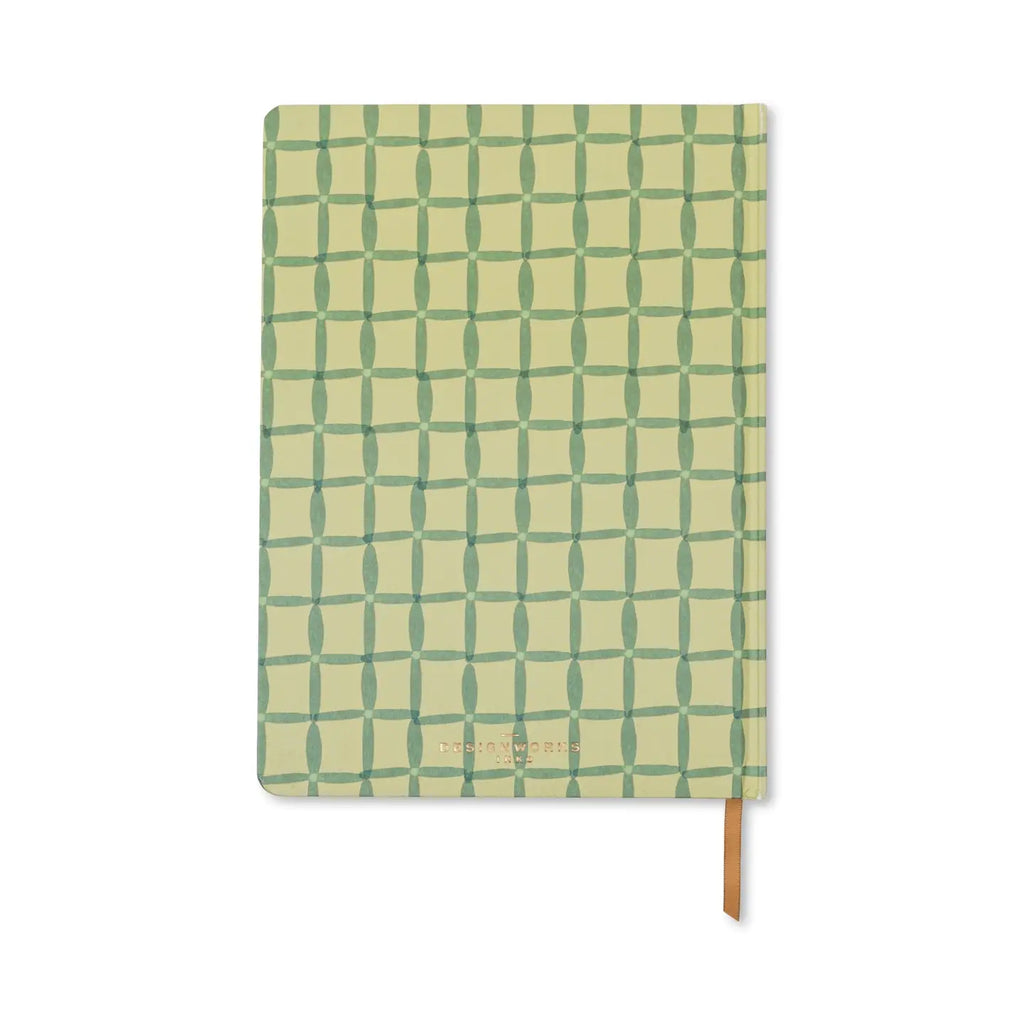 Designworks Ink Tulip Jumbo Journal - Green Lattice