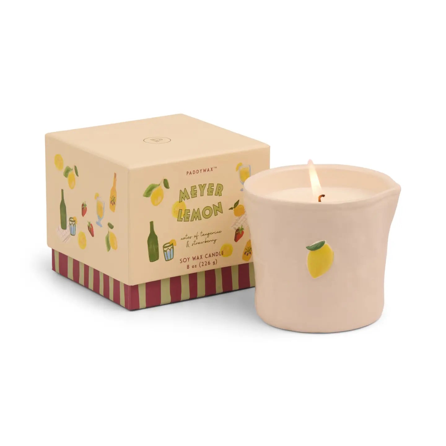 Lemon ceramic Meyer lemon candle