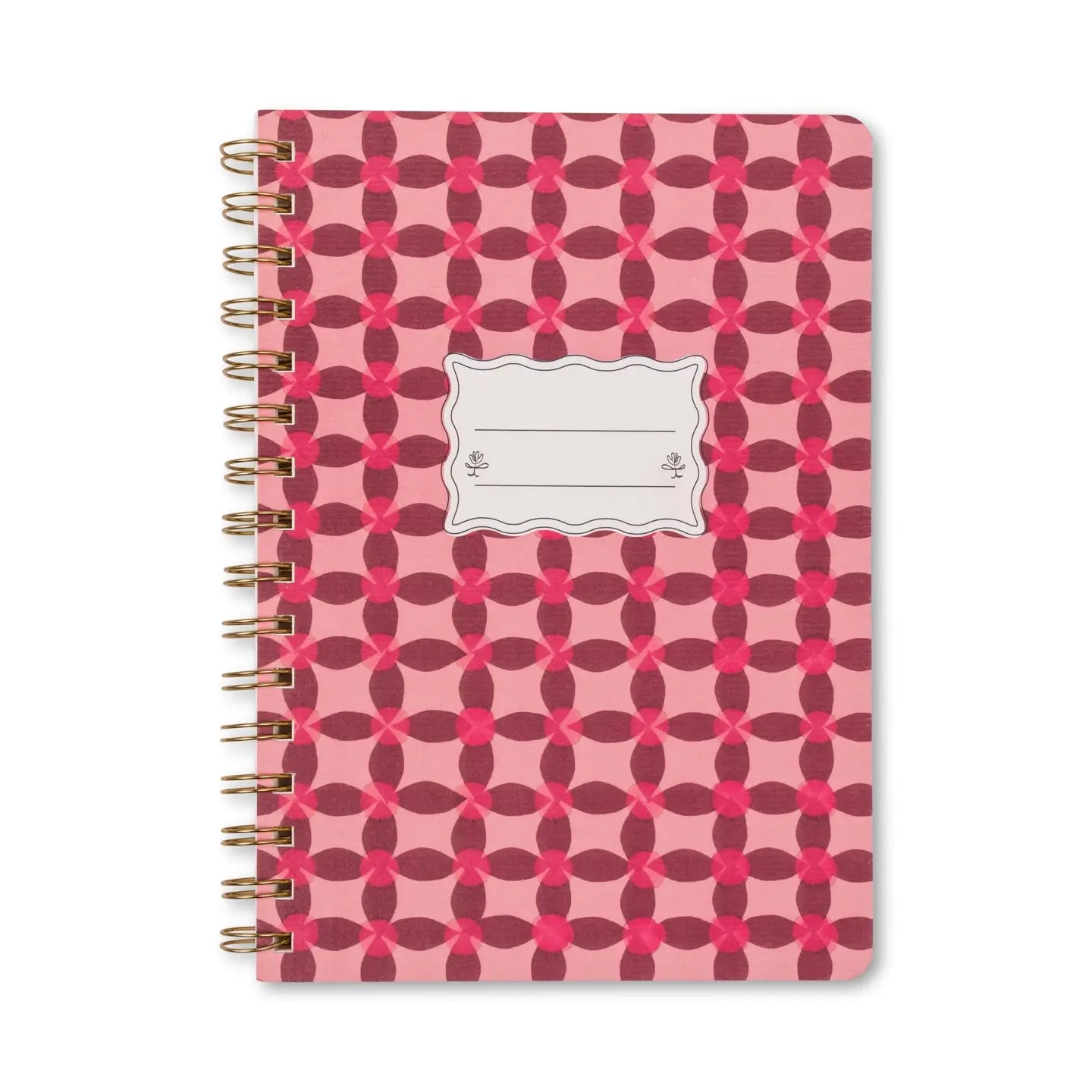 Designworks Ink Tulip A5 Twin Wire Notebook - Pinwheel Pink