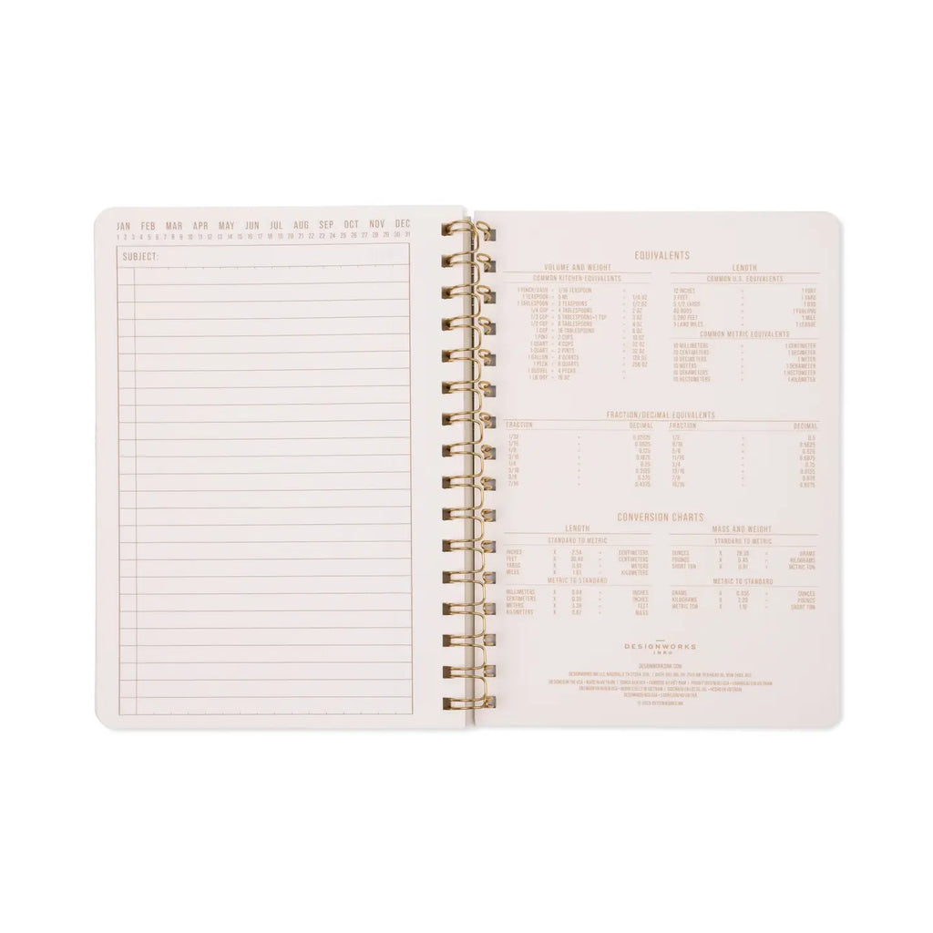 Designworks Ink Tulip A5 Twin Wire Notebook - Green Lattice