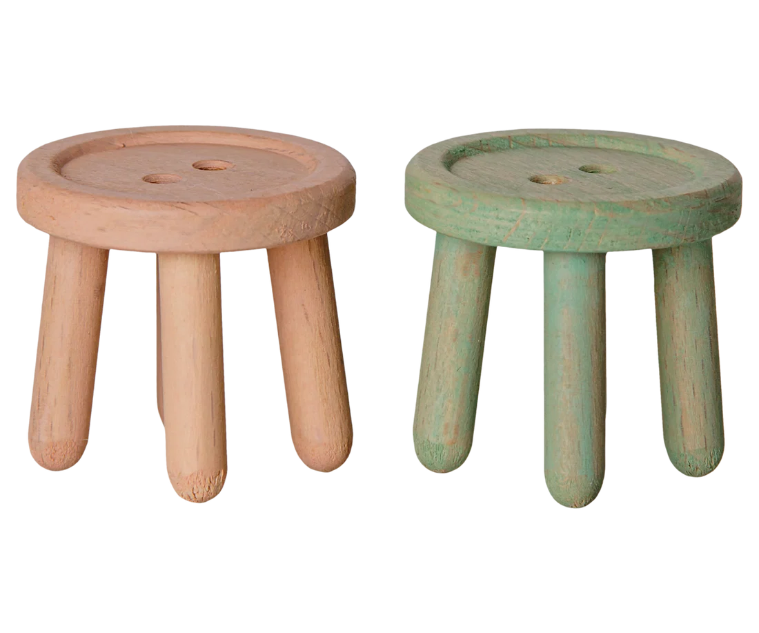 Stool set - light rose/light mint