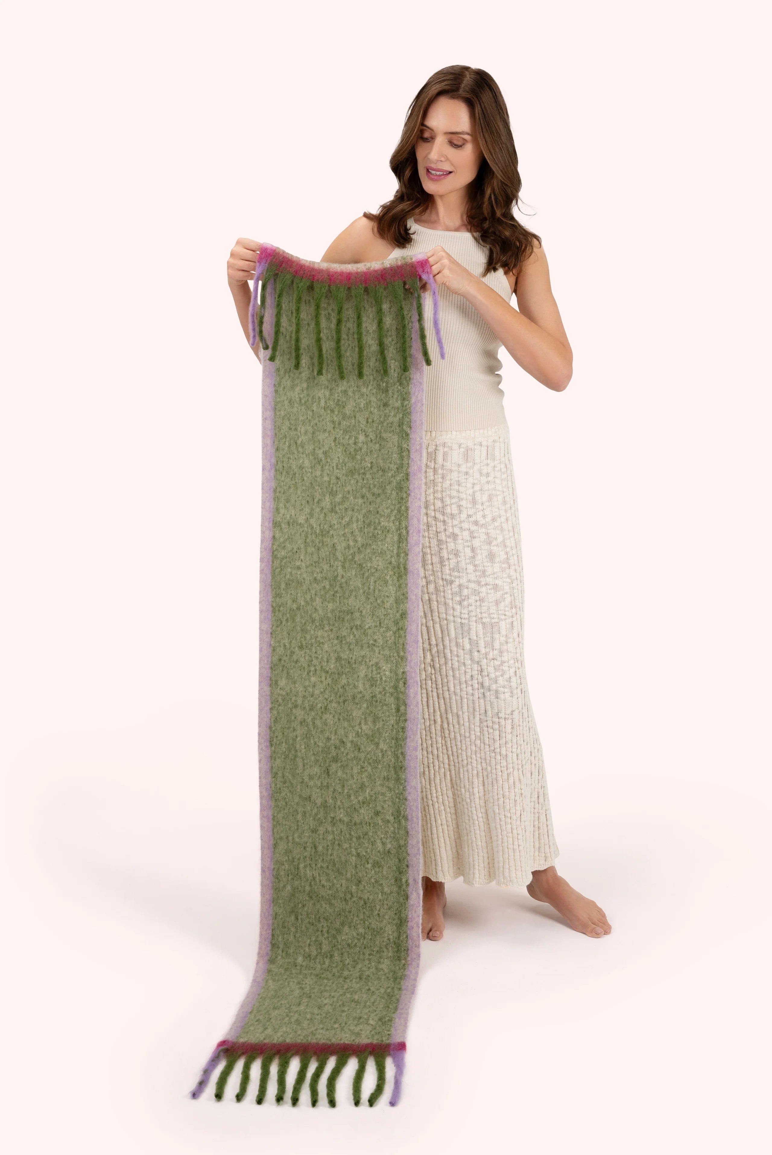 Aria cosy scarf - sage