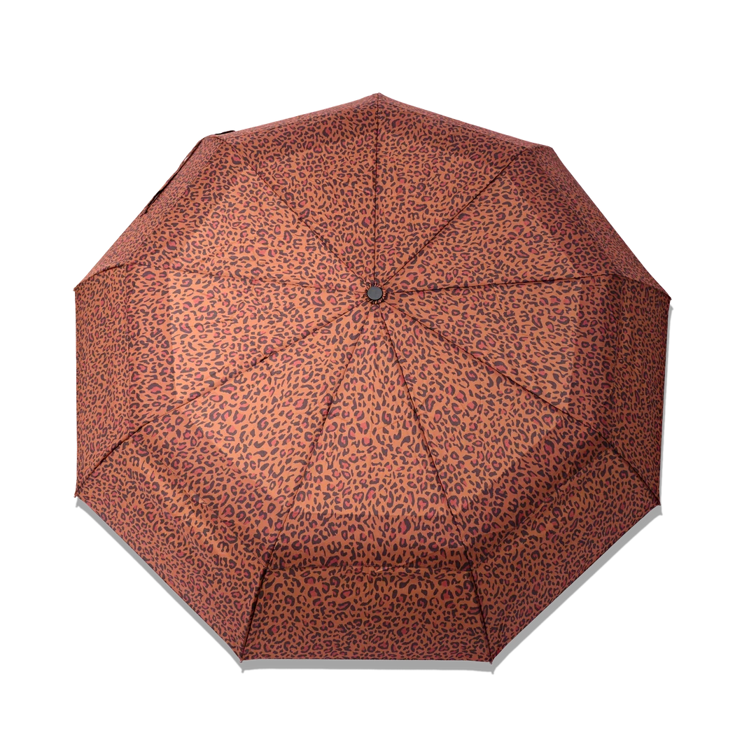 Waterloo umbrella in brown mini leopard