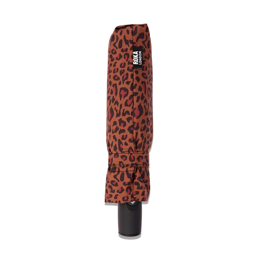 Waterloo umbrella in brown mini leopard