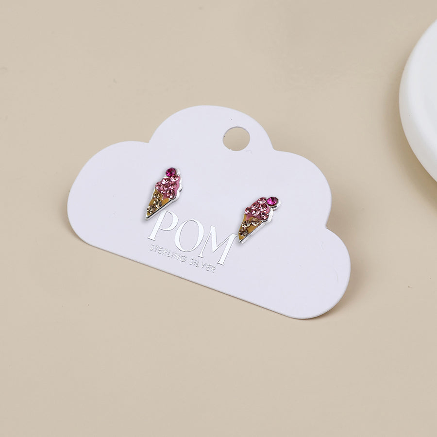 Ice cream sterling silver earrings