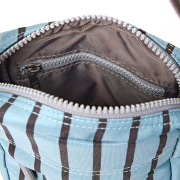 Bond crossbody bag in blue stripe canvas
