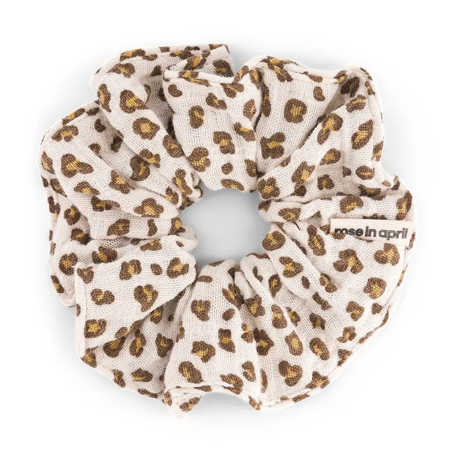 Scrunchie mini leopard greige