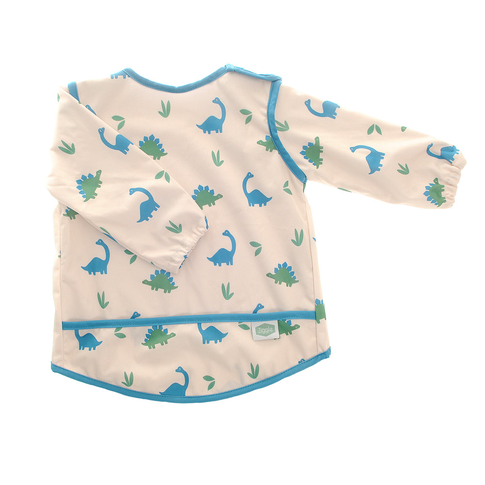 Dinosaur coverall feeding bib