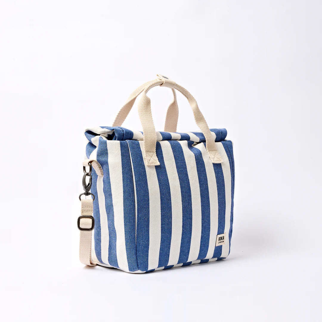 Hampstead lunch bag in denim stipe