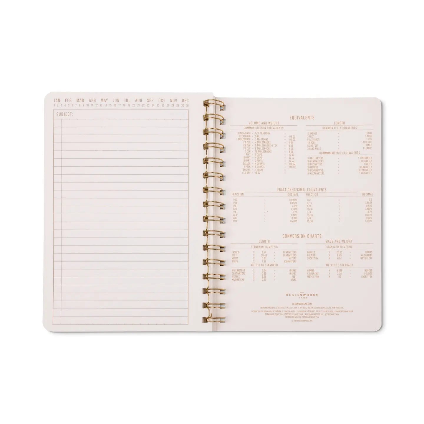 Designworks Ink Tulip A5 Twin Wire Notebook - Pinwheel Pink
