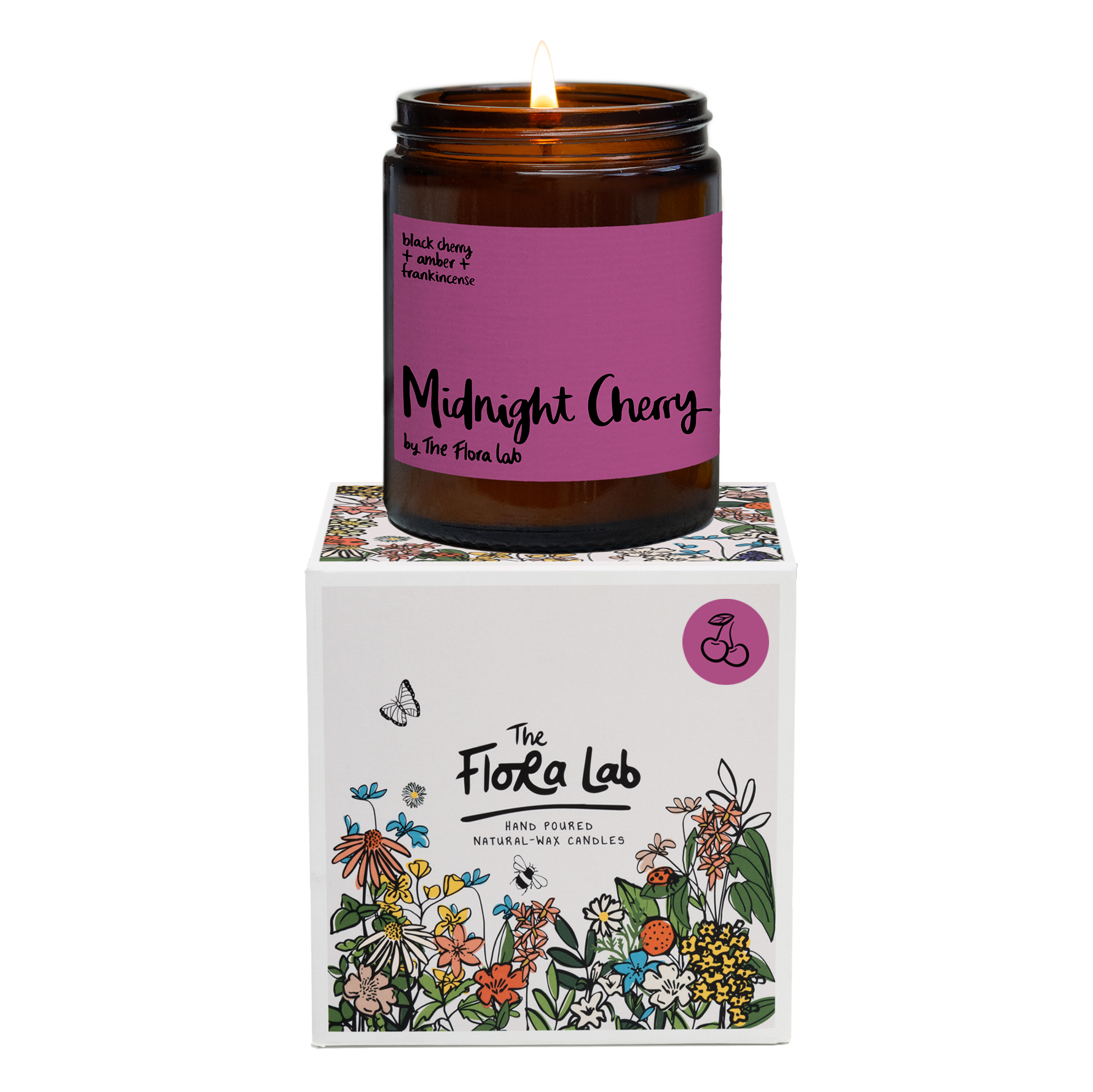 Midnight cherry candle