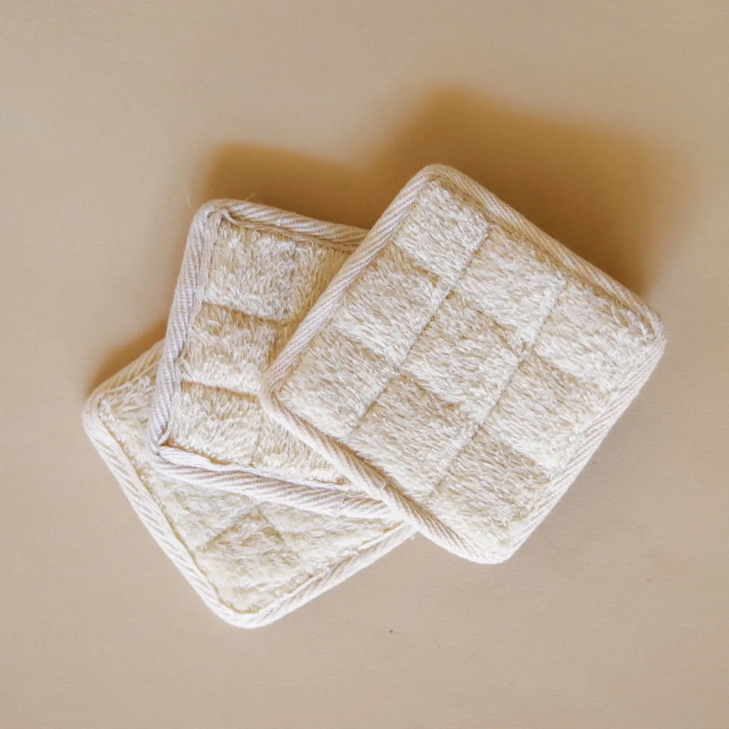 Organic lifestyle cotton terry square scrub