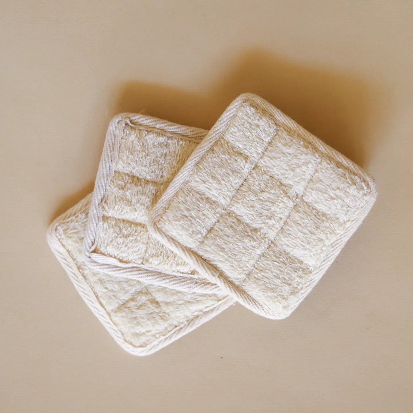 Organic lifestyle cotton terry square scrub