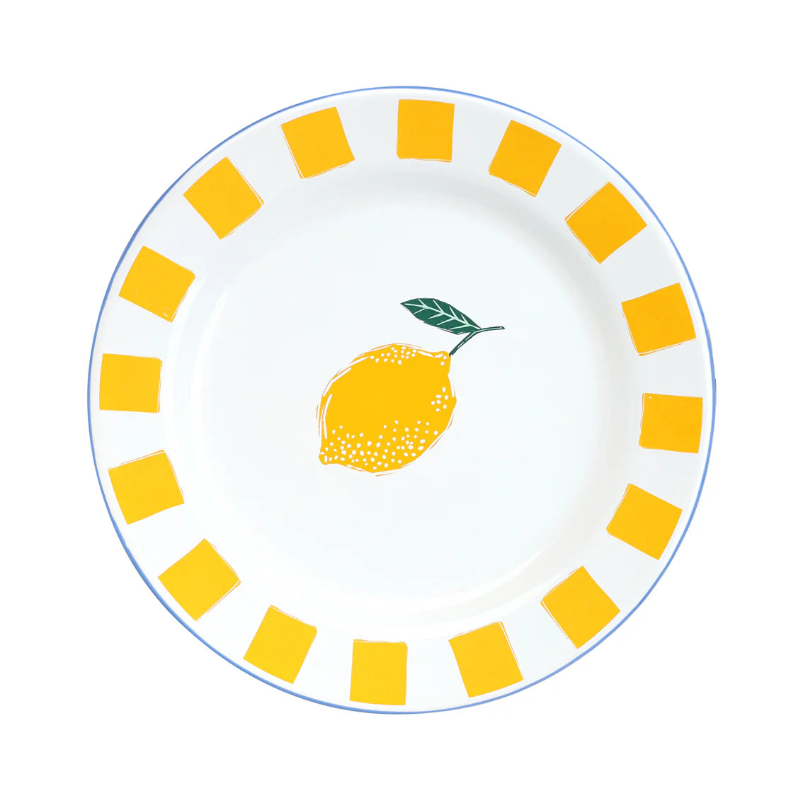 Lemon enamel plate