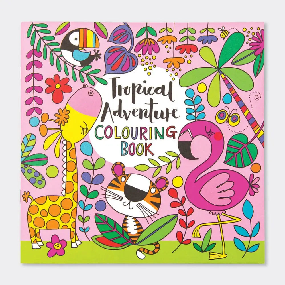 Tropical adventure colouring book