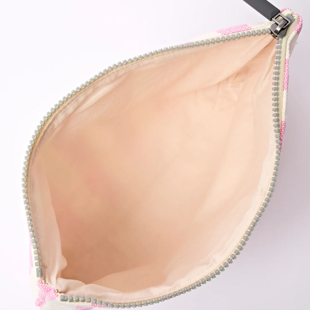 Maida Vale pouch in sherbet stripe -big