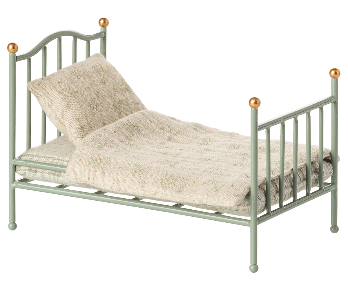 Vintage single bed mouse - miniature