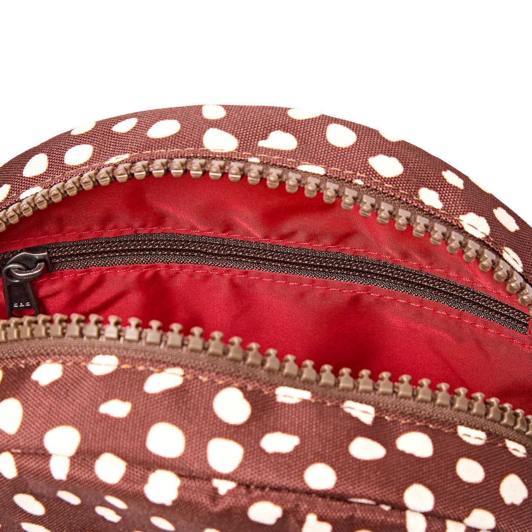 Paddington crossbody bag in brown dot