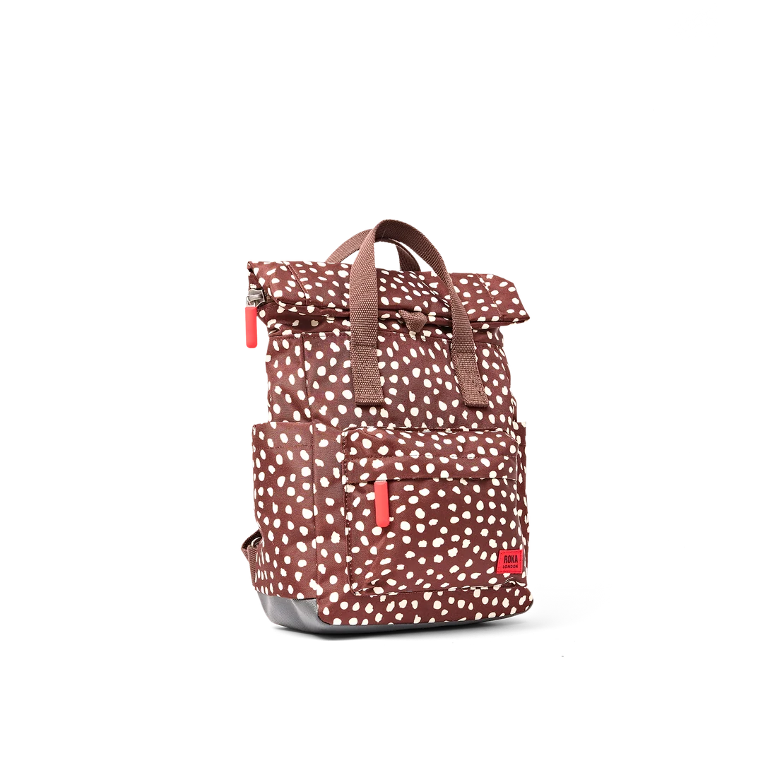 Canfield B roll top brown dot - small