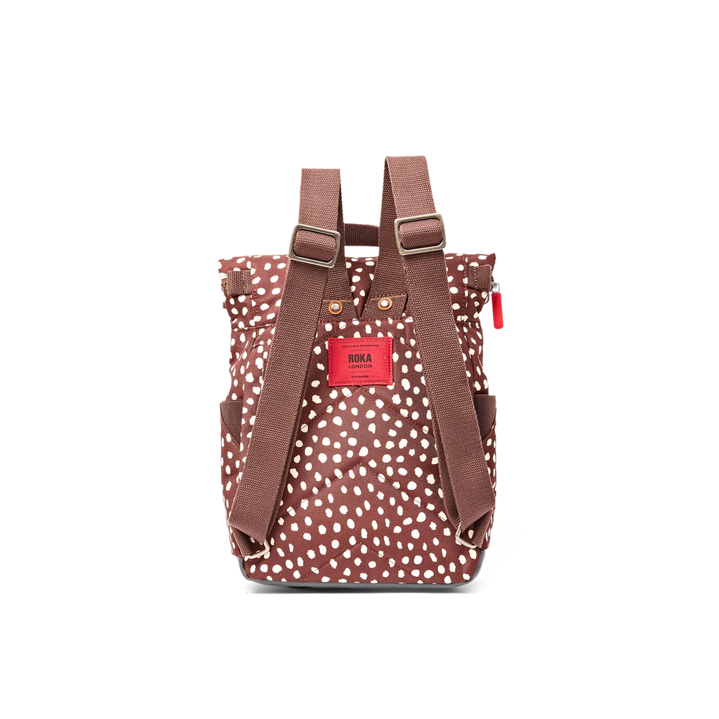 Canfield B roll top brown dot - small