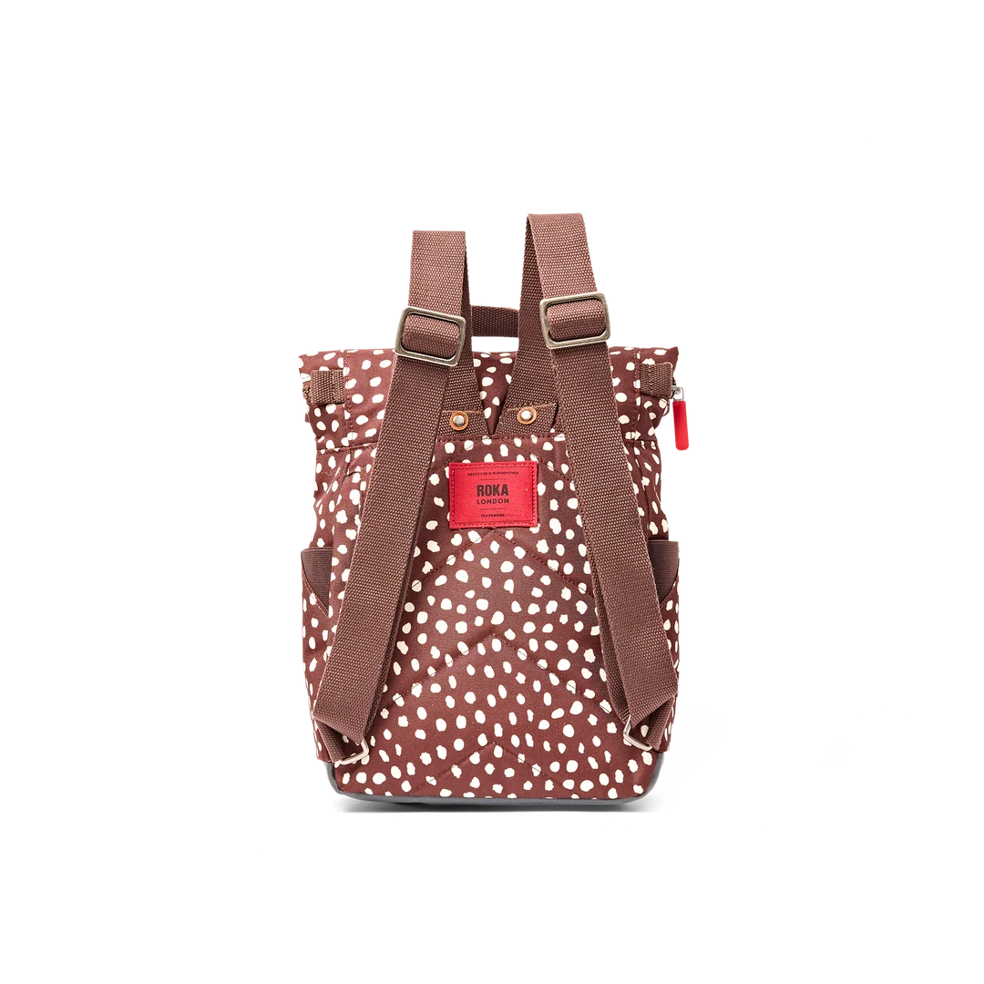 Canfield B roll top brown dot - small
