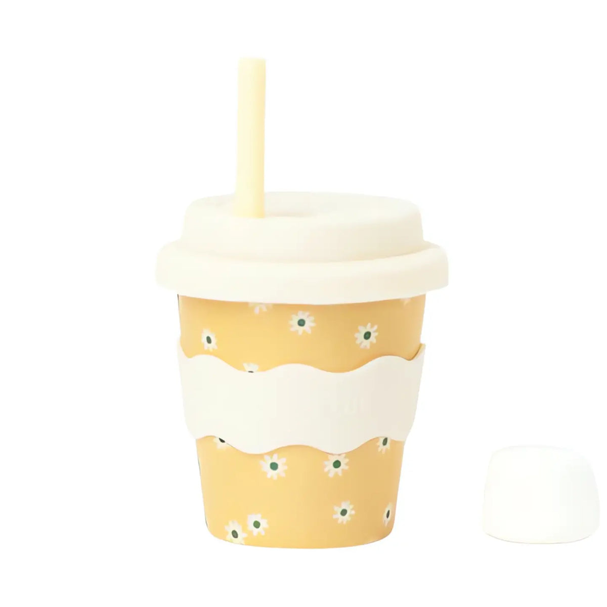Yellow daisy babychino cup