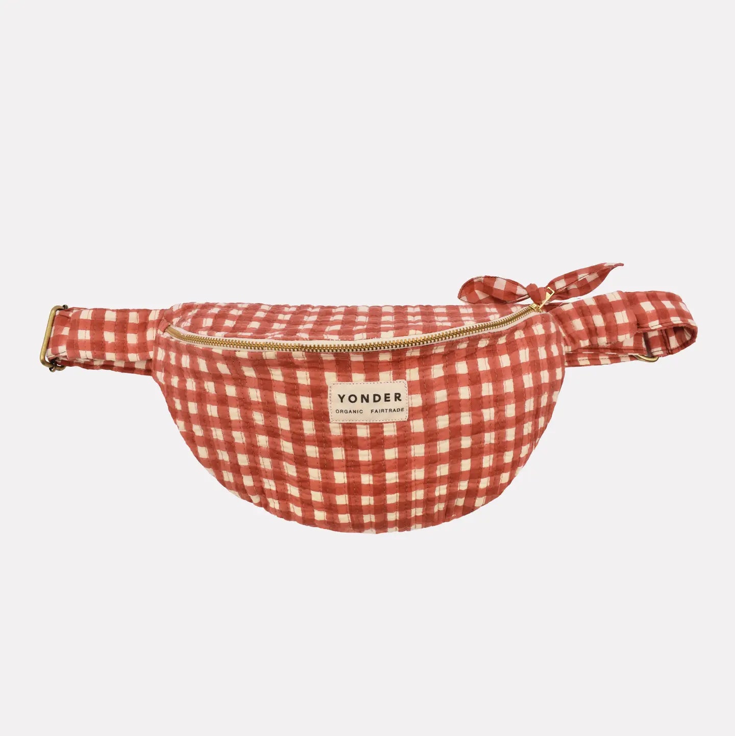 Yonder cotton quilted bumbag - gingham