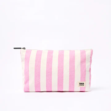 Maida Vale pouch in sherbet stripe -big