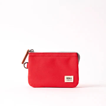 Carnaby wallet in scarlet recycled canvas