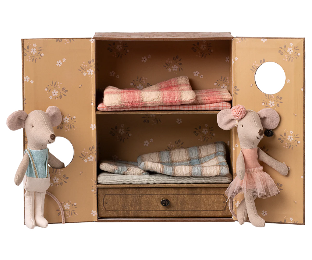 Ballet mice in dance studio little sister and brother