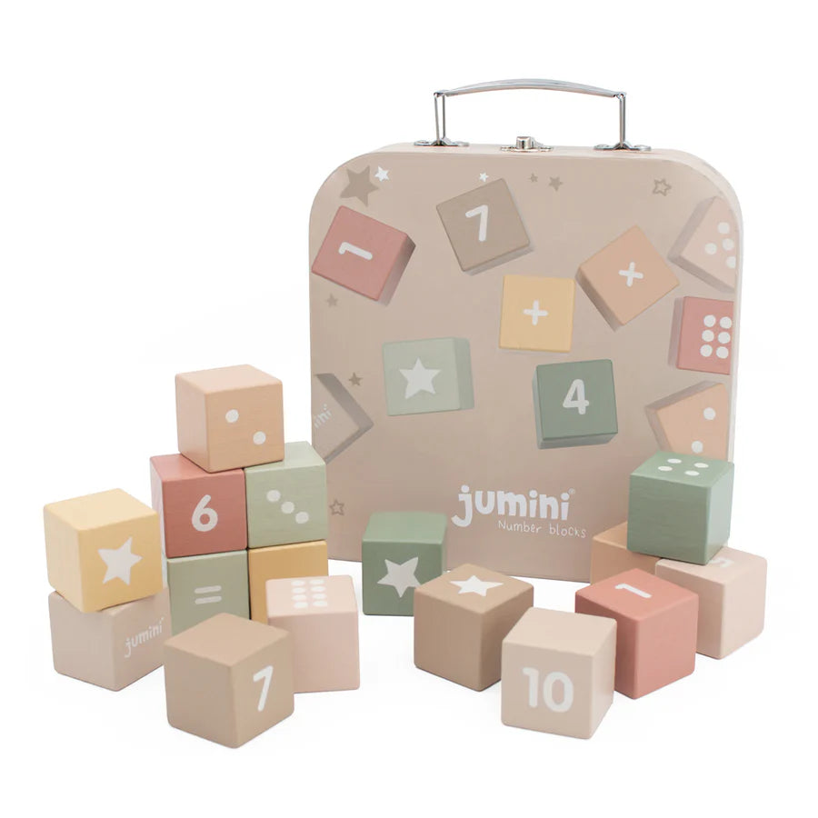 Jumini wooden number blocks set