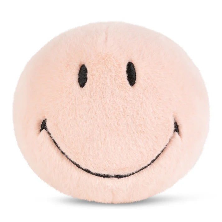 Smiley fuzz ball - light pink