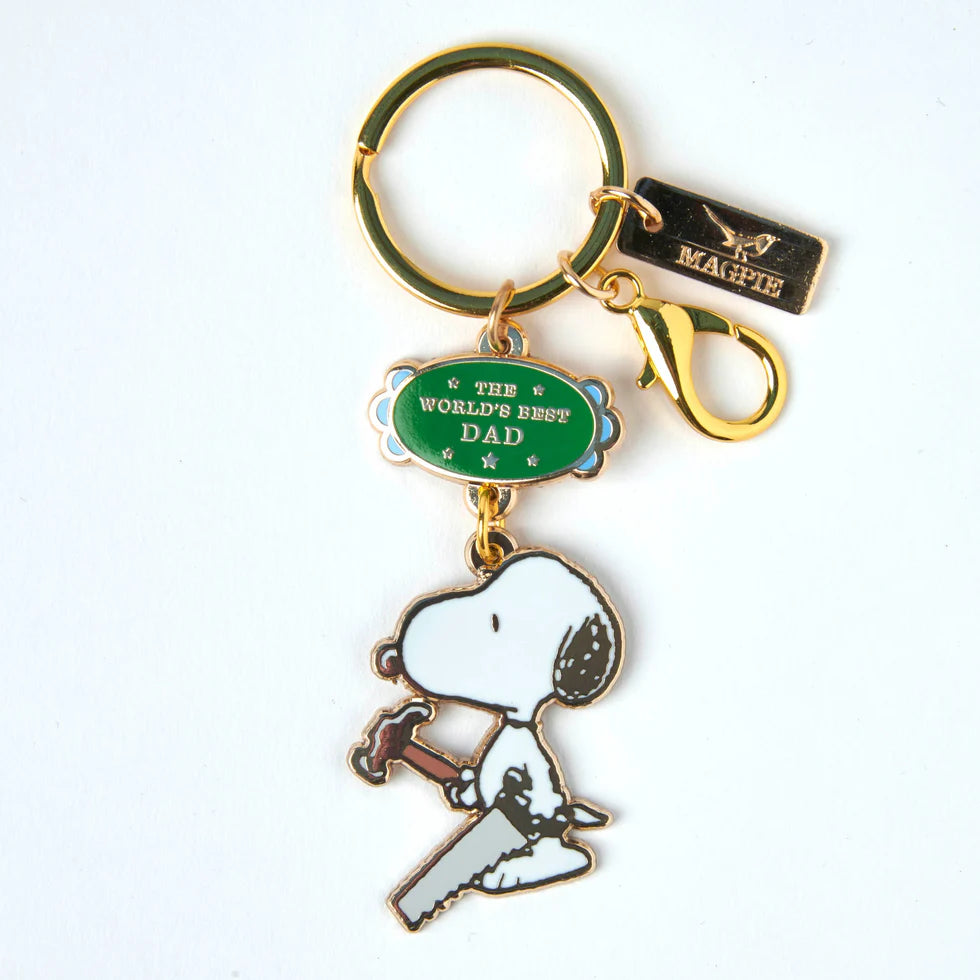 Peanuts world's best keyring dad