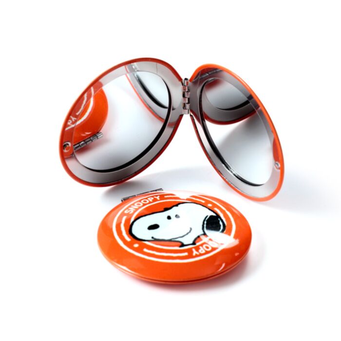 Snoopy & Woodstock compact mirror - orange