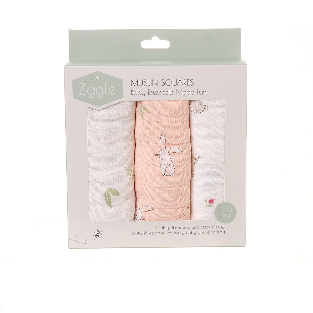 Bunnies muslin squares