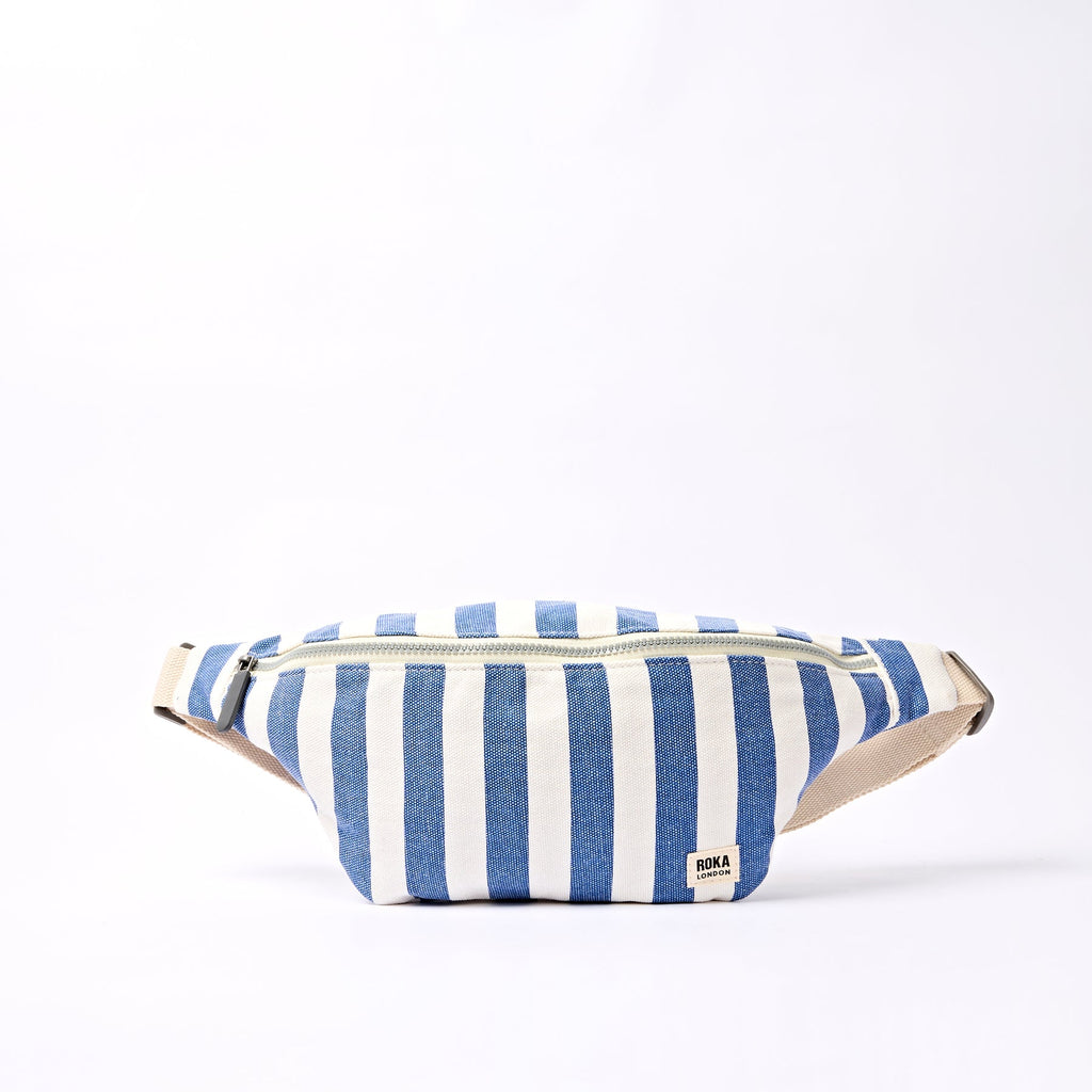 Mill hill crossbody bag in denim stripe