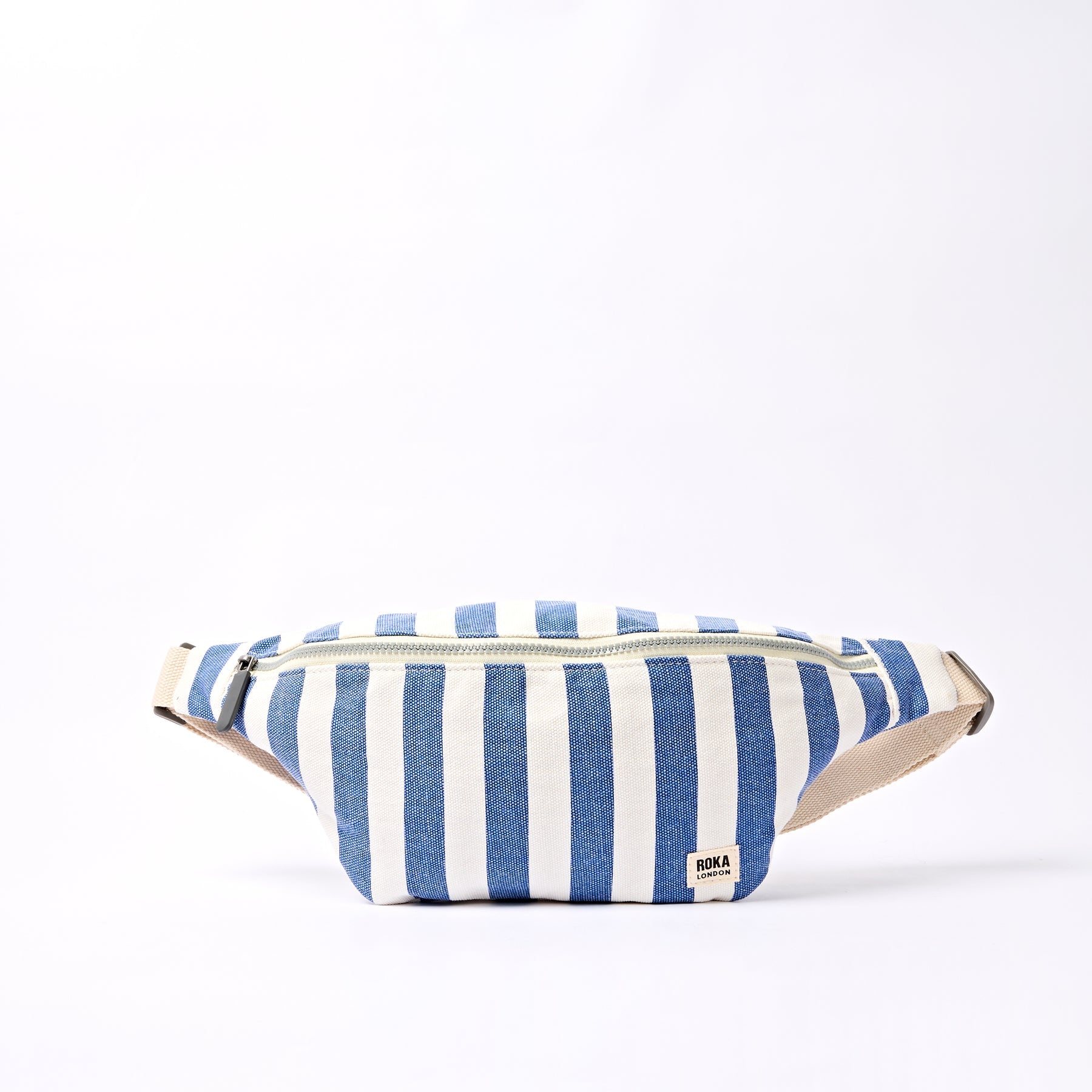 Mill hill crossbody bag in denim stripe