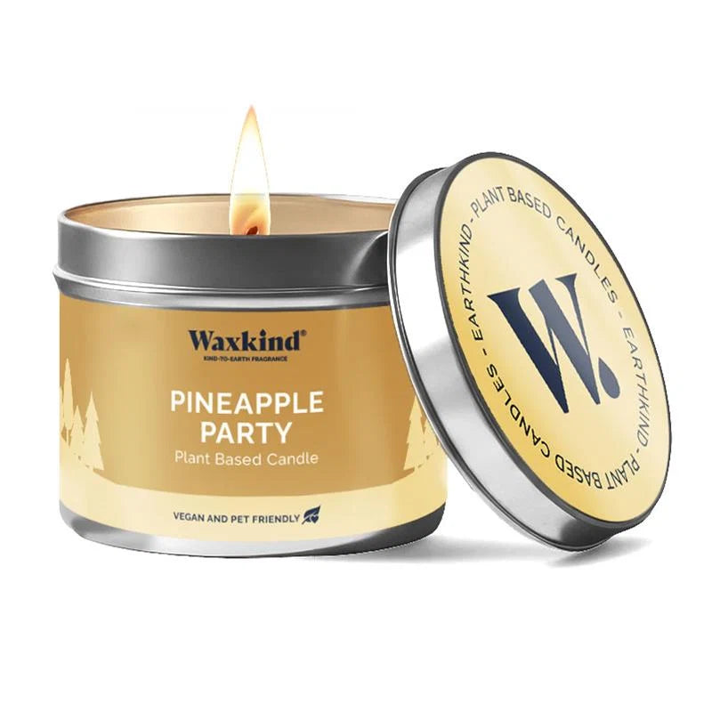 Pineapple party tin candle