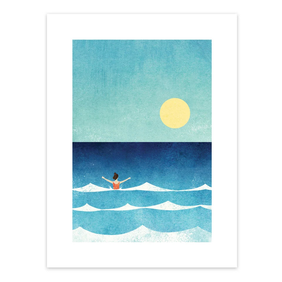 James ellis print - Dip in the sea