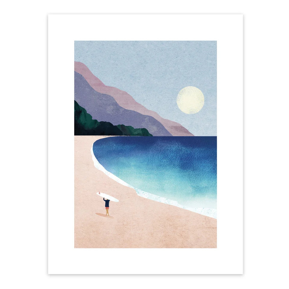 James ellis print - Surfer beach