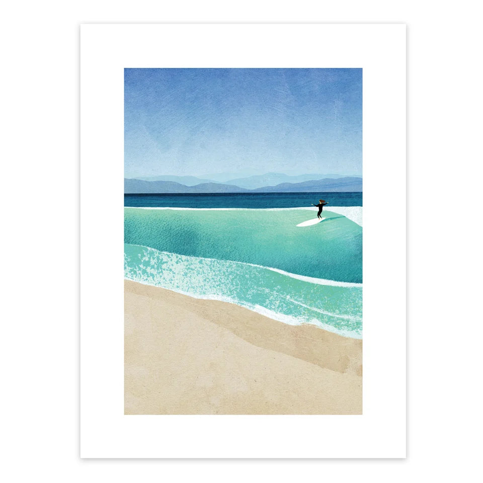James Ellis print - Riding the wave print