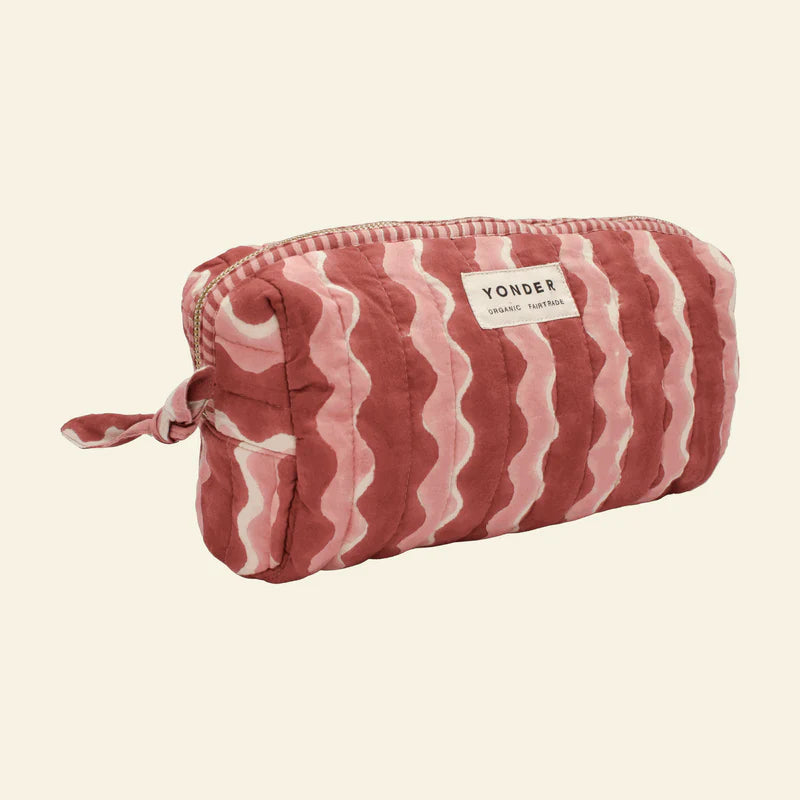 Organic cotton loaf wash bag whirly jam