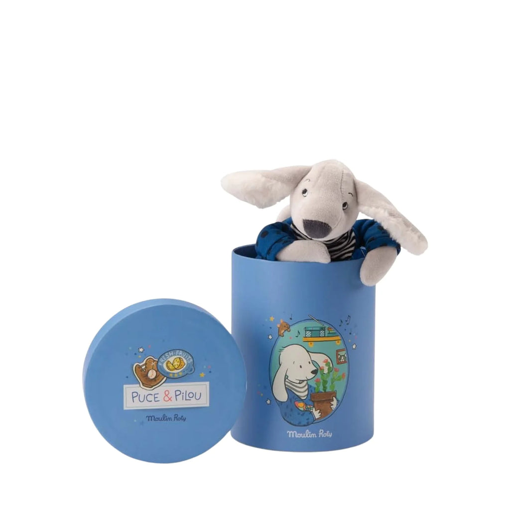Dog soft toy in a box - pilou  image 1