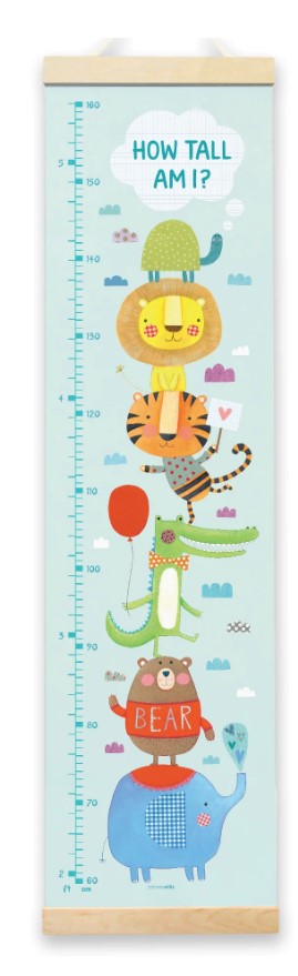 Animal Canvas and Wood Height Chart image 0