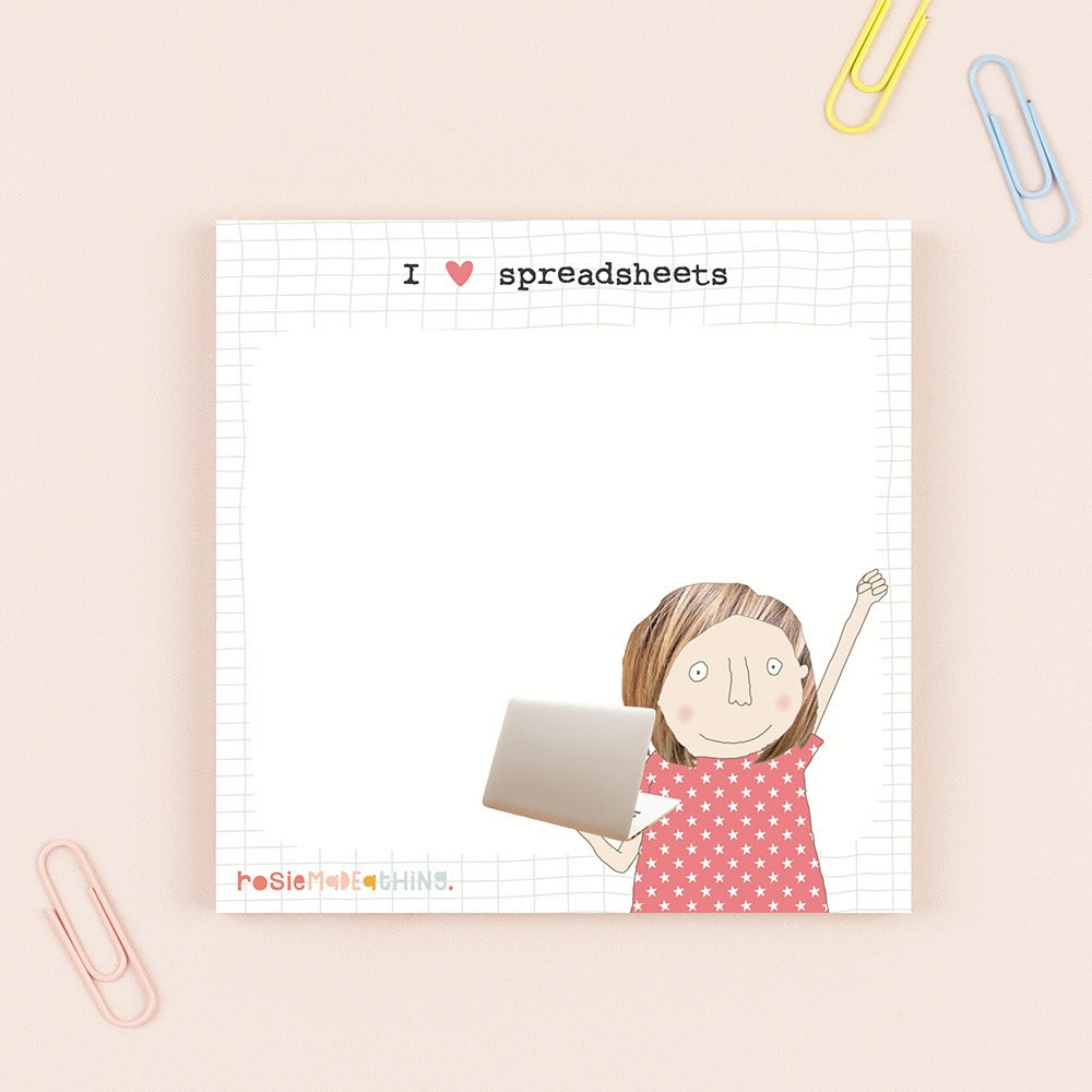 Spreadsheets sticky jots pad  image 0