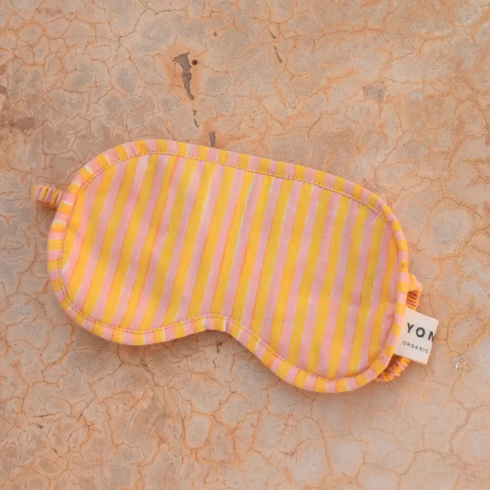 Organic cotton eye mask - Custard  image 1