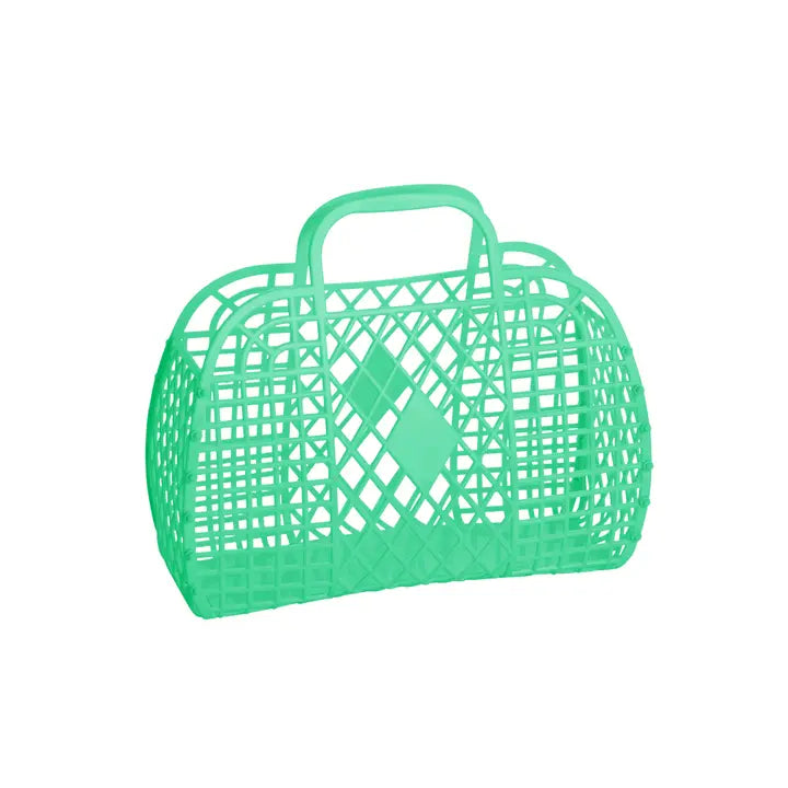 Retro Basket Small Jellybag Green  image 0